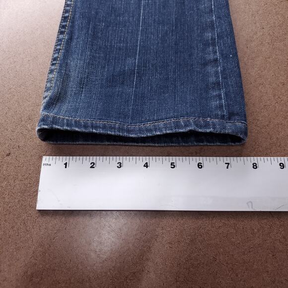 Vigoss The New York Boot Jeans Women 26 Med Blue Low Rise Y2K Bootcut Cowgirl - Picture 8 of 11